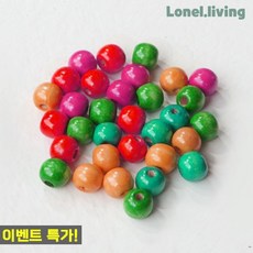 로넬리빙 나무구슬 나무볼 원형 1cm 우드볼 DIY 팔찌 목걸이 공예 재료 부자재, 500개x1봉