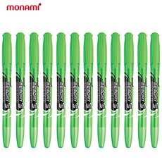모나미 메모리S 형광펜, 녹색, 12개