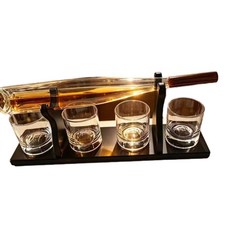 棒球棍造型醒酒器禮盒組 精緻酒具玻璃酒瓶, 1個, 1L