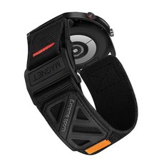 어메이즈핏 티렉스3 프로 스트랩 나일론 자석 캔버스 손목 밴드, Huami trex3Pro 44MM 적용, 검정 자석 나일론 벨크로