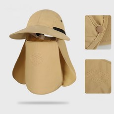 Youchen 햇빛가리개 썬캡 야외용모자 UV자외선차단 아웃도어 모자 챙넓은 농사작업모 골프 등산 낚시용 모자, 카키