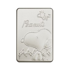 SNOOPY史努比 Peanuts 浮雕微笑 20W PD 磁吸無線充電行動電源 10000mAh 鈦色, 浮雕微笑-鈦色(附Wh貼紙)