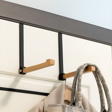 디코앤코 문걸이행거 수납 방문옷걸이 미니 도어행거, 2. 블랙