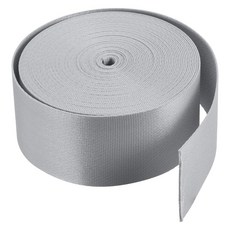 Boxonly 나일론 웨빙 스트랩 5.1cm(2인치) 레이크 블루 플랫 나일론 웨빙 스트랩 5cm 9.1m(10야드) 내구성 있는 스트랩 백팩 카고 스트랩 수하물 랙 애완, 회색