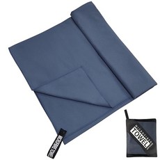 속건 바스타월 152cm 76cm 마이크로파이버 초흡수 스포츠 수영 타월 슬레이트그레이, 1개, スレートグレー