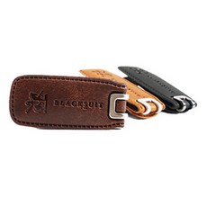 韓國Autoban皮革遮陽板眼鏡架夾，汽車遮陽板票據卡片收納夾，車用眼鏡固定夾 AW-D9008, 深棕色, 1個