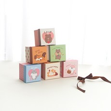 韓國大創 Daiso 限量 嘟嘟臉 DIY 羊毛氈 材料包 手工製作 戳戳樂毛氈 吊飾 娃娃 動物 公仔 禮物 小娃娃, 1個, 小紙盒 (隨機), Multicolor