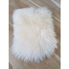 Asuprui 반려동물 침대 매트 100% 양가죽 강아지 러그 디럭스 개 크레이트 패드 울트라 소프트 내구성 셀프 워밍 켄넬 매트리스 개와 고양이용 아이보리 45.7 x 30