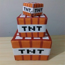 마인크래프트 캐릭터 쿠션 베개 거실 인테리어 장식 소품 애니메이션 굿즈, 약 10cm, 1개, TNT 블록