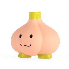 艾爾發寵物 Q-MONSTER 薑蔥蒜家族 小小蔬菜家族 發聲玩具 寵物玩具 乳膠玩具 狗狗玩具, 1個, 粉蒜君
