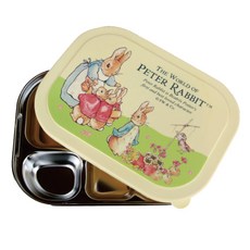 피터래빗 밀폐형 식판도시락, 아이보리 3985, 뚜껑 + 식판, 1개