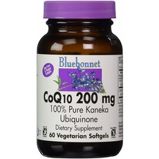 Bluebonnet 輔酶Q10植物軟膠囊 200mg 無麩質 無糖, 60顆, 1罐