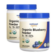 Nutricost Blueberry 블루베리 무맛 가루 파우더 227g 2개
