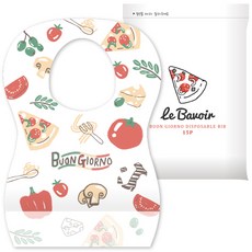 르베부아 본조르노 일회용 아기 턱받이 15p, 3개, 15개입