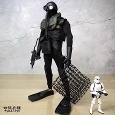 전쟁 피규어 모형 밀리터리 전투함 군인 수집용 장난감 병사 인형 모델 움직이는 특수부대 현대식 장식품 관절 장식 소년 선물 웨이롱, [11] J1-13 다이버 (워터 고스트)