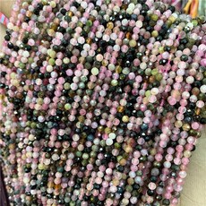 면 처리 돌 구슬 핑크 모건 전기석 벽옥 스페이서 석영 만들기 목걸이 팔찌 공급, 1개