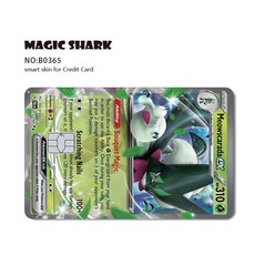 EX MEGA VENUSAUR CHARIZARD BLAS SE 필름 ITE 스티커 MEWTWO PVC 은행 카드 스킨 RAYQUAZA 무광택 신용 데지트, Small Chip, B0365