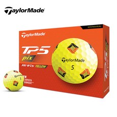 테일러메이드 TP5 PIX 5피스 3.0 골프공, 1개, 12개입, 옐로우(Yellow)