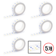 디자인마스킹 테이프 프린텍, 5개, 옐로우트윙클