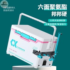 垂弦X9 釣魚箱 全套軌道拐角炮台 免安裝超輕台釣箱 釣魚裝備漁具, 1個, X9冰湖藍平蓋款【裸箱】