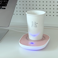 소리공 usb컵워머 젖병 머그컵 워머기, 1개, 핑크