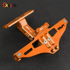 오토바이 후면 번호판 테일 프레임 홀더 브래킷 방향 지시등, 2. orange with logo