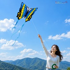 buluinara 동물모양 나비 연 (대형연 가오리연 모양연 인기연 나비연) 연날리기, 홍나비