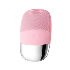 얼굴 블랙헤드제거 모공 음파 세안기 실리콘 진동클렌저 피부마사지기, 핑크5000진동/분