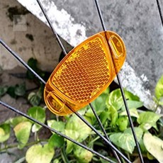 민스타몰 자전거바퀴 반사판 1P 자전거야간등 자전거반사판 자전거경광등 휠라이트 야간산행등 자전거후미등거치대 자전거바퀴LED 자전거야광 등산반사판, 황색, 1개