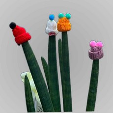 화분 장식 방울방울 스투키모자 5P, 본상품