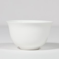 조주 공부차 골자백자 찻잔 무굽잔 30ml 경쾌한 전통 찻잔, 1개, 단일