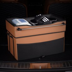 크레이지몬스터 트렁크 정리함 수납함 신발 보관함 차량용 세차 가방 툴백 몬스터박스, 몬스터박스 올리브브라운