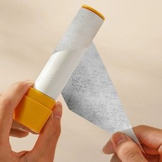 휴대용 돌돌이 테이프 리필3개 포함 먼지 제거 미니 롤 클리너, 단품/옐로우