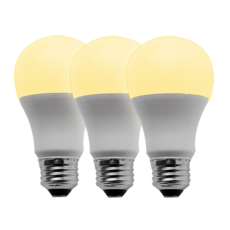 26베이스 LED 전구 12W 전구색. E26 엘이디 전구 주황색빛, 3개