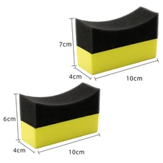 자동차 타이어 청소 스폰지 휠 패드 워시 브러시 도구 드레싱 왁싱 폴리싱 액세서리 10xx4cm 2 개, 02 2Pcs Mixed