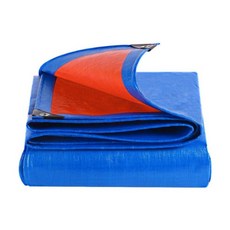 방수 천막 방수포 주차장 지붕 캐노피 재단 타포린, 블루 및 주황색 방수포 4x5m