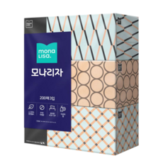 모나리자 천연펄프 미용티슈 2겹, 200매, 3개