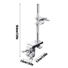 카혼 조정 가능한 드럼 카우벨 마운트 거치대 클램프 기타 케이스용 강력한 구조 악기 액세서리 베이스 링, Silver