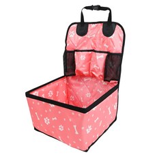 플린트 반려견 카시트 수납 포켓 소형 및 중형견용 범용 애완동물 시트 커버 미끄럼 방지 휴대용 여행 매트 안전 가방, Pink