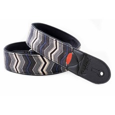 RightOn 吉他背帶 Roadrunner 系列 Denim-50 黑色/咖啡色/藍色 西班牙進口, Black, 1個