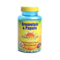 Nature's Life 鳳梨木瓜酵素素食膠囊, 1個, 100 件