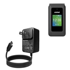 BoxWave Cricket Debut Flex와 호환되는 충전기 - 벽면 다이렉트 (15W) 내장 1.8m(6피트) 케이블로 장치를 빠르게 충전하세요, BoxWave Cricket Debut Flex와 호환