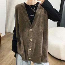 지홍 베이직스타일 버튼 니트 조끼 베스트 루즈핏 오버핏