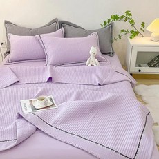 프랑스풍 퀼트 침구 봄가을용 공주풍 버블 원사 소재의 피부 이불담요, 6. 5