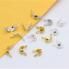 올챙이캡200P 부자재 비즈공예 목걸이 재료 구멍지프, 올챙이캡 실버, 200개