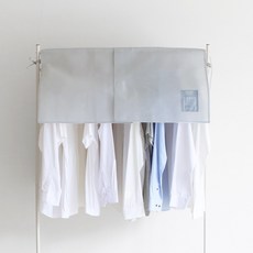 하우스플랜온 1+1 유니크 하프 행거커버 그레이 어깨 먼지 차단 옷덮개, 1개, 2개입