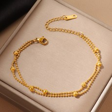 금원 써지컬스틸 볼체인 레이어드 팔찌 FS164