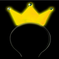 야광나라 LED왕관머리띠, 옐로, 1개