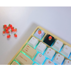 [커스텀제작]당근 포인트 키캡 감성 키보드 악세사리 귀여운 당근 소품 데스크꾸미기[국내발송], 투명그린, 투명당근