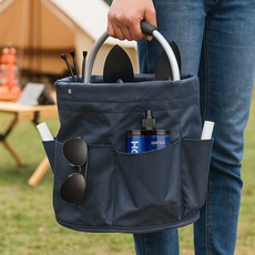 엘리어즈 접이식 수납 캠핑바스켓 18L, 1개, 1단, 그레이